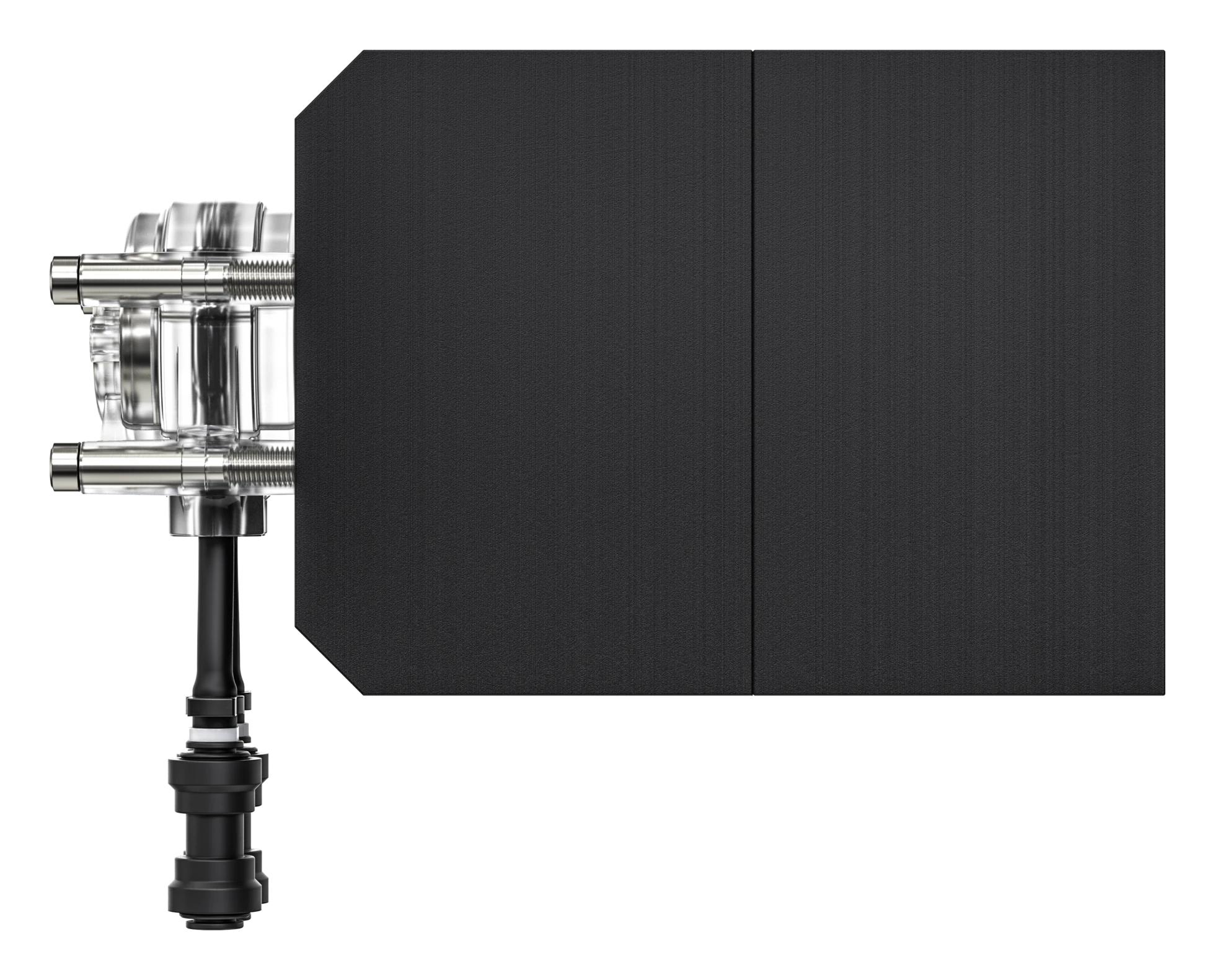Nuravine Elixir Max high-flow peristaltic dosing pump, three-quarter view