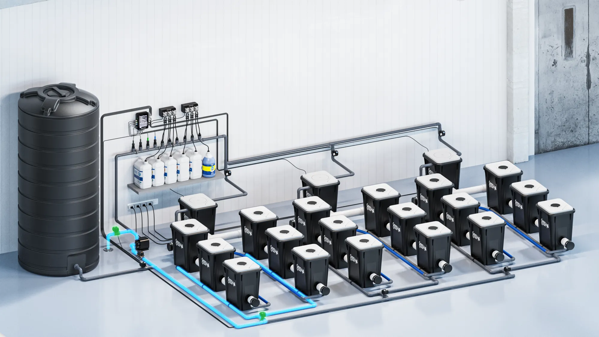 System draining a reservoir on schedule