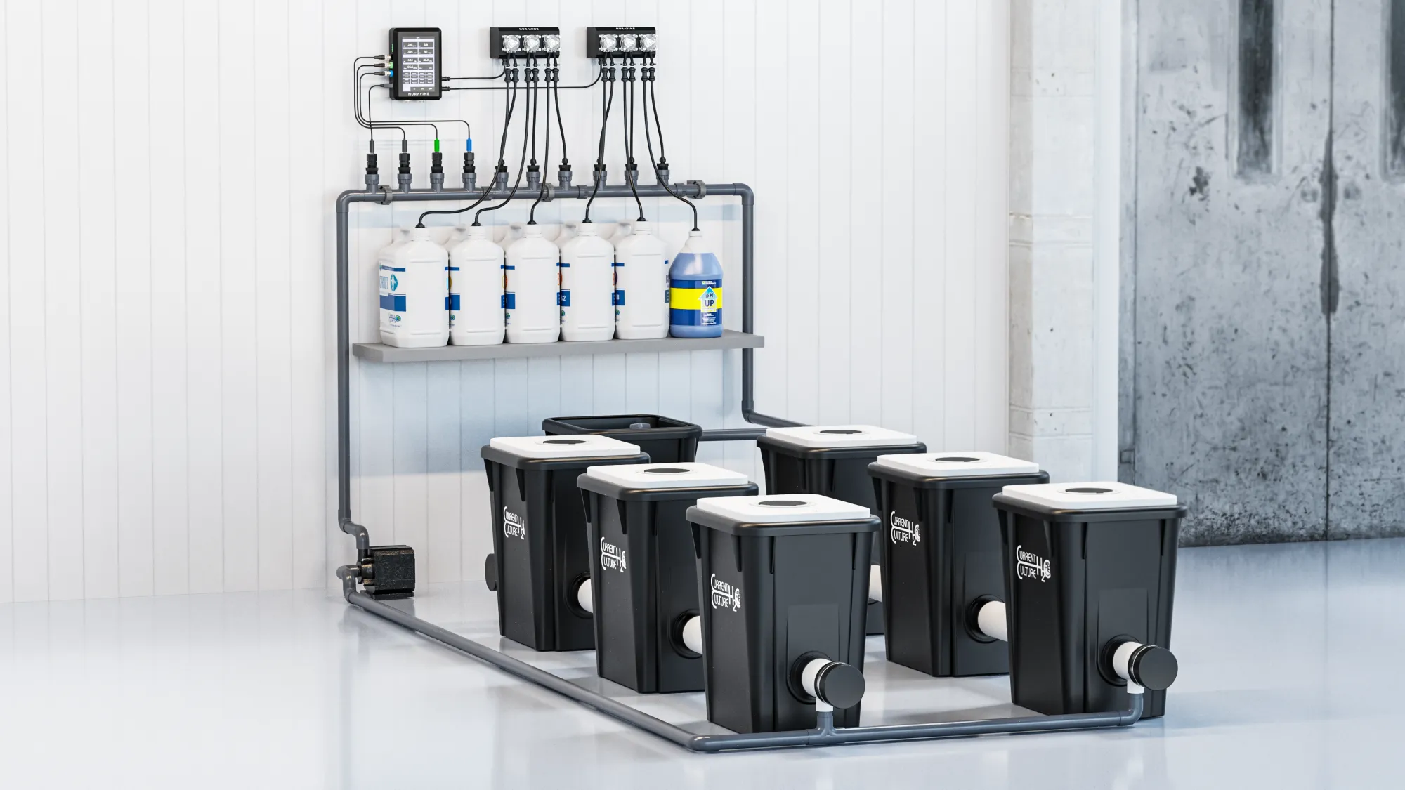 A single Current Culture recirculating system run by one Nuravine doser