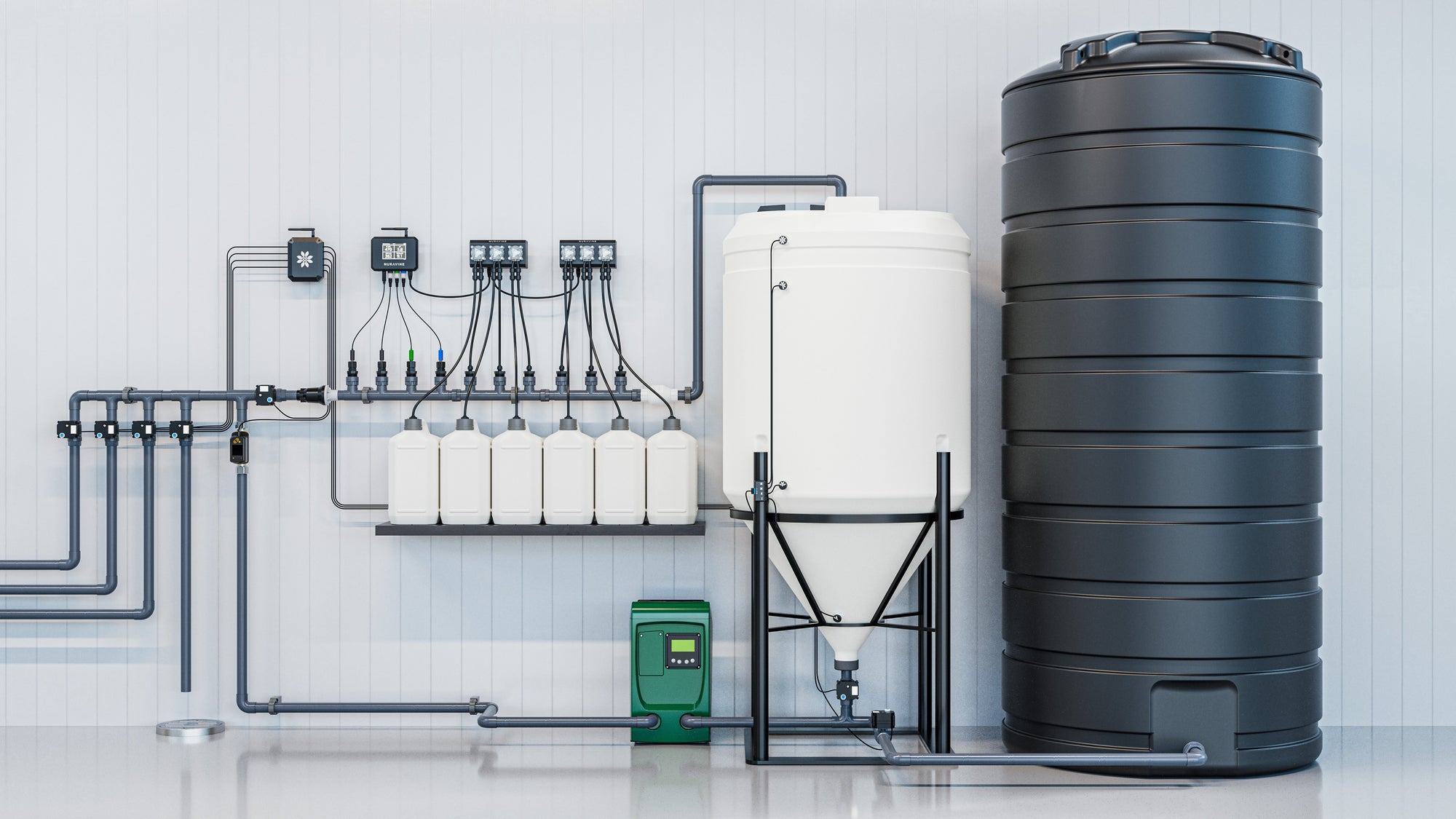 Nuravine batch doser system, tanks and dosing pumps